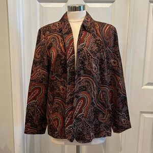 Vintage NWT Coldwater Creek Back Pleat Paisley Blazer Jacket - Deadstock